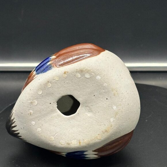 Vintage Mexican Tonala Hand Painted Folk Art Stoneware Duck Figurine Statue - Picture 8 of 8